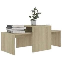 VidaXL Salontafelset 100x48x40 Cm Spaanplaat Sonoma Eikenkleurig -Puur Winkel 58a77fc6915843b8a83db9bbd8abafd4