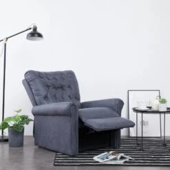 VidaXL Fauteuil Verstelbaar Kunstsuède Grijs -Puur Winkel 5908247c67514a2caf4bfe7804d2f65f