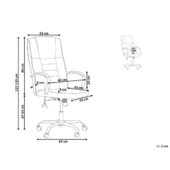 Beliani Bureaustoel GRANDEUR - Zwart Kunstleer -Puur Winkel 6a175f1581464dc7bb072422a56c8d59