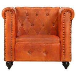 VidaXL Fauteuil Chesterfield-stijl Echt Leer Tan -Puur Winkel 6f8c24e6eb6742fd986b331c25cc40d5
