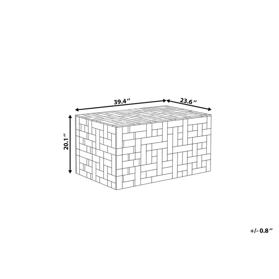 Beliani Salontafel GAMBO - Lichte Houtkleur Teakhout 3 Beliani Salontafel GAMBO - Lichte Houtkleur Teakhout - Afbeelding 3