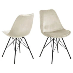 Eetkamerstoel Bonn (2 Stuks) - Velvet - Zand