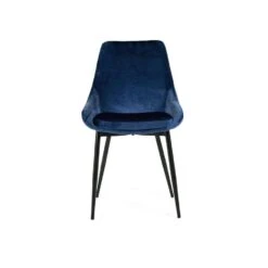 Tenzo Eetkamerstoel Lex (2 Stuks) - Velvet - Donkerblauw -Puur Winkel 81023608 0300