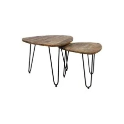 HSM Collection Salontafel Dexter (2 Stuks) - Naturel/zwart -Puur Winkel 81027224 0400