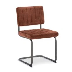 Eetkamerstoel Mae - Velvet Adore - Koper (2 Stuks)