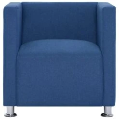 VidaXL Fauteuil Kubus Stof Blauw -Puur Winkel 8141a4bf4b134937906ea791a6728da3