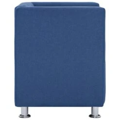 VidaXL Fauteuil Kubus Stof Blauw -Puur Winkel 81e98d8886924c4c81d5f74f0ddf7118