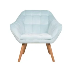 Beliani Clubfauteuil KARIS - Blauw Fluweel -Puur Winkel 82d81a020b554032ab9823737523699e