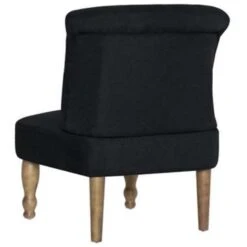 VidaXL Franse Stoel Stof Zwart -Puur Winkel 8d0fba936f754039882693aa0661e71d