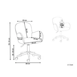 Beliani Bureaustoel PRIDDY - Groen Fluweel -Puur Winkel 8dcaeaa997ba4bf991d73ce6e9484dab