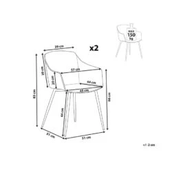 Beliani Eetkamerstoel FONDA II - Groen Synthetisch Materiaal -Puur Winkel 9227eaba11fa445b9292fe5d24bfc2e2