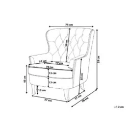 Beliani Fauteuil VIBORG - Beige Polyester -Puur Winkel ab4df196310044ba9aca4f6d2282fb37 1