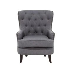 Beliani Fauteuil VIBORG - Grijs Polyester -Puur Winkel b7ebe3c160984b8f97992119f0e1942c