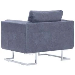 VidaXL Fauteuil Kubus Kunstsuède Grijs -Puur Winkel bae6328229f04d1ab88b57e96fdb6949