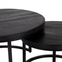 Giga Meubel Salontafel Zwart Set Van 2 - Mangohout - Tafel Sev -Puur Winkel bbb6a82857e9439d8a21a4279daa1571