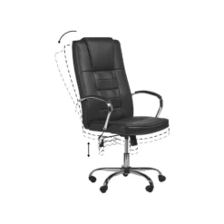 Beliani Bureaustoel GRANDEUR - Zwart Kunstleer -Puur Winkel c167f599b58b4f7e8b995cb5583bf305