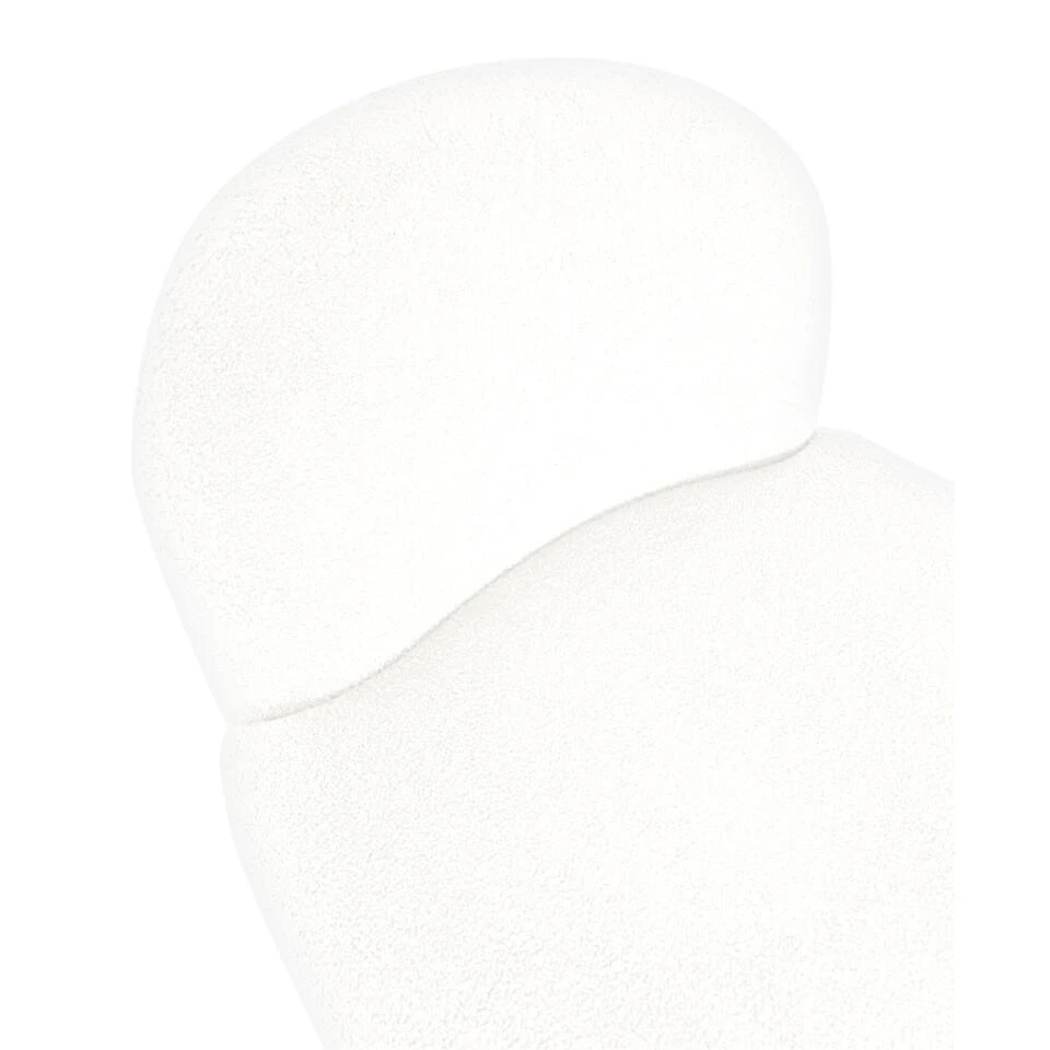 Giga Meubel Draaifauteuil Teddy Wit - Zithoogte 44cm - Fauteuil Swivel 3 Giga Meubel Draaifauteuil Teddy Wit - Zithoogte 44cm - Fauteuil Swivel - Afbeelding 3